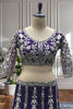 Royal Purple Heavy Embroidered Butterfly Net Lehenga Choli with Dupatta