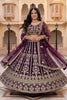 Majestic Purple Designer Lehenga Choli with Heavy Zari Embroidery Work and Butterfly Net Dupatta