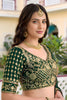 Stylish Rama Green Rangoli Silk Lehenga Choli with Embroidery Work and Matching Dupatta