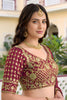 Elegant Maroon Rangoli Silk Lehenga Choli with Embroidery Work and Matching Dupatta