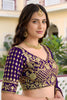 Unique Purple Rangoli Silk Lehenga Choli with Embroidery Work and Matching Dupatta