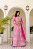 Stylish Pink Crepe Silk Embroidered Designer Lehenga Choli with Dupatta for Women