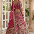 Elegant Red Butterfly Net Embroidered Bridal Lehenga Choli with Dupatta