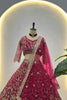 Elegant Red Butterfly Net Embroidered Bridal Lehenga Choli with Dupatta
