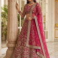 Elegant Red Butterfly Net Embroidered Bridal Lehenga Choli with Dupatta 