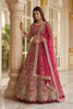 Elegant Red Butterfly Net Embroidered Bridal Lehenga Choli with Dupatta 
