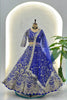 Fancy Royal Blue Butterfly Net Embroidered Bridal Lehenga Choli with Dupatta