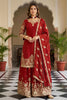 Luxury Maroon Silk Embroidered Palazzo Suit Designer Dupatta
