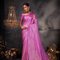 Radiant Purple Pure Kanjivaram Weaving Silk Saree for Women