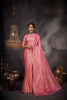 Graceful Rose Pink Pure Kanjivaram Weaving Silk Saree for Women