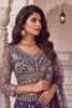 Superb Purple Embroidered Designer Lehenga Choli Set with Matching Dupatta for Wedding