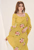 Mustard Yellow Organza Saree Floral Embroidery Designer Blouse