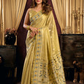 Premium Yellow Tissue Silk Zari Weaving Saree
