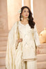 Elegant Off-White Heavy Embroidered Chinon Party Wear Palazzo Suit with Dupatta