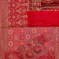 Beautiful Rani Pink Natural Crepe Aari Hand Work Saree with Pure Khatli and Mirror Work for Women