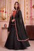 Stunning Black Multicolor Rayon Embroidery Work Designer Lehenga Choli with Dupatta