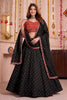 Stunning Black Multicolor Rayon Embroidery Work Designer Lehenga Choli with Dupatta
