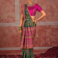 Royal Green Shana Silk Saree Kachhi Work for Women