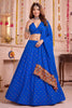 Graceful Royal Blue Multicolor Rayon Thread Work Designer Lehenga Choli with Dupatta
