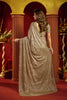Grateful Beige Velvet Silk Saree Beads Sequins Work for Women