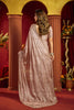 Beautiful Rose Pink Velvet Silk Saree Beads Sequins Work for Women