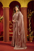 Beautiful Rose Pink Velvet Silk Saree Beads Sequins Work for Women