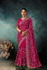 Designer Rani Pink Georgette Saree with Heavy Matching Blouse