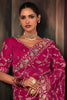Designer Rani Pink Georgette Saree with Heavy Matching Blouse