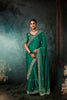  Green Designer Silk Saree with Heavy Border Blouse