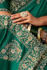 Green Designer Silk Saree with Heavy Border Blouse