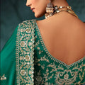 Green Designer Silk Saree with Heavy Border Blouse