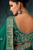 Green Designer Silk Saree with Heavy Border Blouse