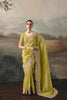 Light Yellow  Embroidered Silk Saree with Zari Border and Blouse