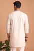 Awesome Off White Lachka Designer Kurta Pyjama Set with Embroidered Work for Wedding