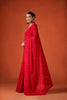 Red Embroidered Georgette Saree with Blouse Piece Party Wear Saree