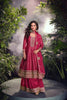 Graceful Rani Pink Viscose Jacquard Embroidered Designer Palazzo Suit with Dupatta for Wedding