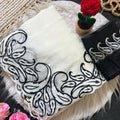 White Organza Saree with Black Embroidered Border
