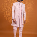 Superb Pink Indo Western Sherwani Heavy Embroidery With Designer Jacket