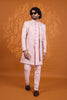 Superb Pink Indo Western Sherwani Heavy Embroidery With Designer Jacket