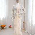 Off White Ready-to-Wear Saree Heavy Embroidered Designer Jacket