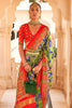 Multicolor Patola Print Silk Saree Traditional Gujarati Designer Border
