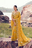 Mustard Yellow Embroidered Silk Saree with Designer Blouse