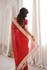 Designer Red Georgette Saree with Heavy Embroidery Sequin Work