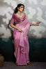 Pink Organza Saree with Heavy Embroidered Designer Blouse