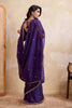 Royal Purple Georgette Saree with Silver Zari Border Butti Work