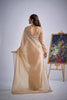 Champagne Gold Embroidered Silk Saree Designer Blouse