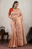 Peach Banarasi Silk Saree with Zari Weaving Rich Designer Pallu