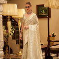 Golden Beige Kanjivaram Silk Saree with Rich Zari Weaving Saree