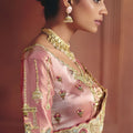 Cream Gold Silk Bridal Saree with Heavy Zari Embroidery Designer Blouse