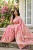 Peach Pink Banarasi Silk Saree with Rich Woven Zari Pallu